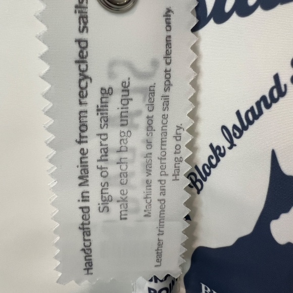 Block Island Map Tote by Sea Bags Handmade from Recycled Sails in Maine - Picture 8 of 8